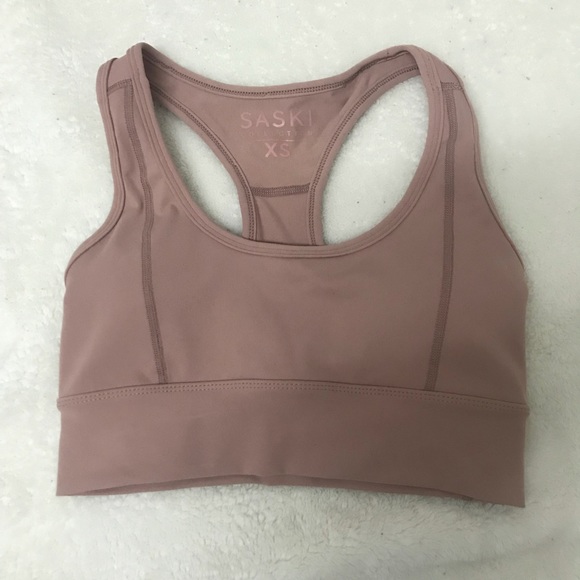 dusty pink sports bra